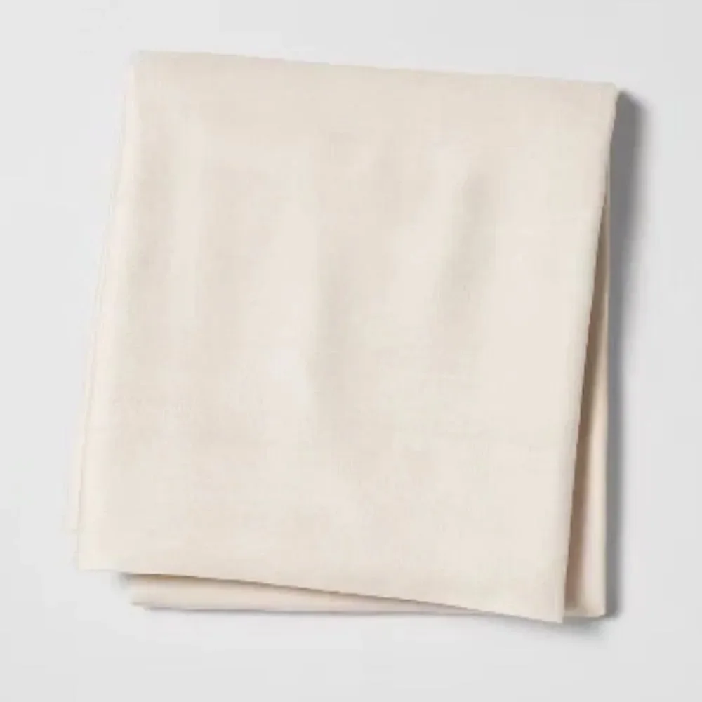 Casaluna Linen Blend Flat Sheet in Cream